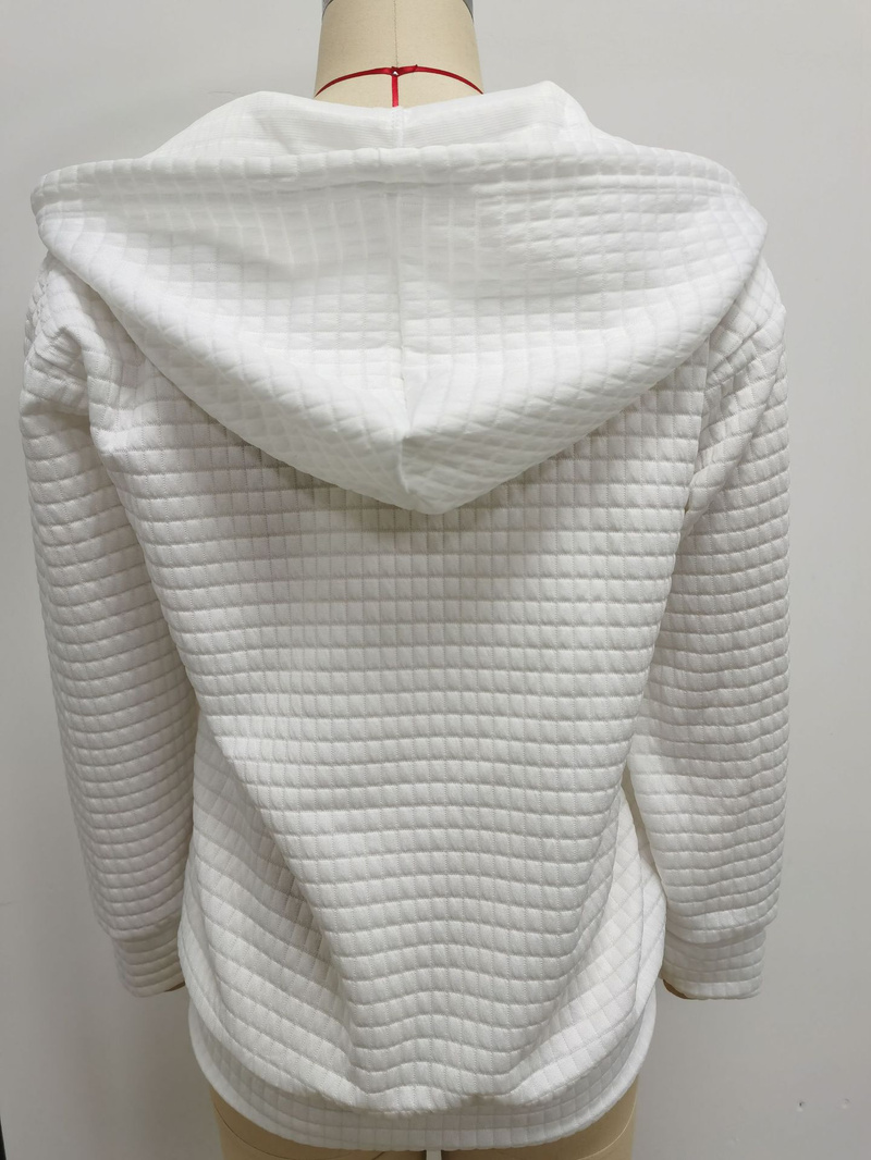 Women's Clothing zipper hooded cardigan long sleeved sweater jacket_autovado.com