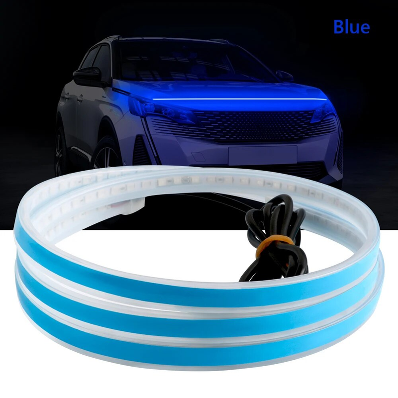 LED Car Hood Atmosphere Lght Strip Waterproof Auto Exterior Decoration Lighting Decorative Headlights Ambient Lamp 12V Universal_autovado.com