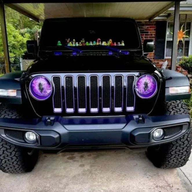Popular Beast Eyes Headlight Decals Off road Beast Eyes Car Stickers Wrangler Headlight Stickers_autovado.com