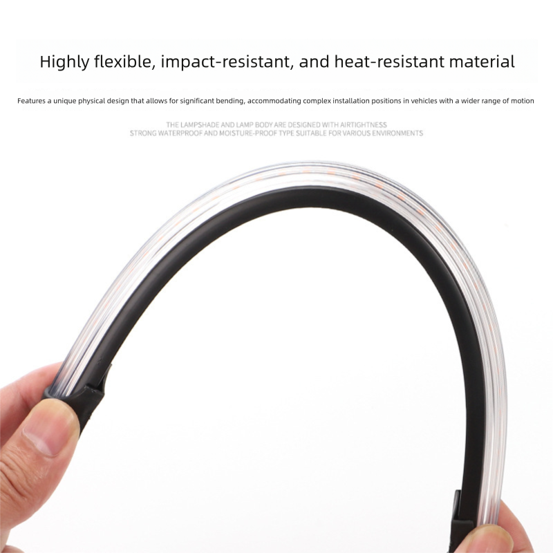 Start Scanning New Car Dual Color Flowing Turn Signal Modified High Brightness LED Daytime Running Lights_autovado.com