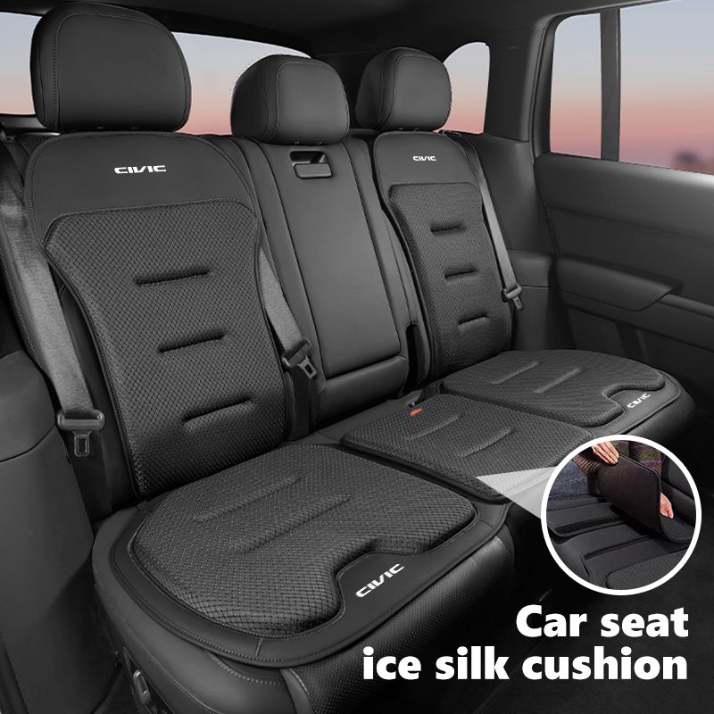Car Seat Cover Ice Silk Backrest Cushion Rearseat Protector Mat For Honda Typer Civic 4d 10th 8th Gen 2018 2019 2017_autovado.com