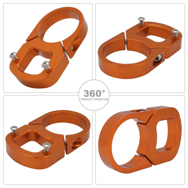 Aluminum Alloy Motorcycle Dashboard Mount Bracket For Off-Road E-Bike Customization - Lightweight & Durable (4x7x1cm, Black/Gold/Orange)_autovado.com