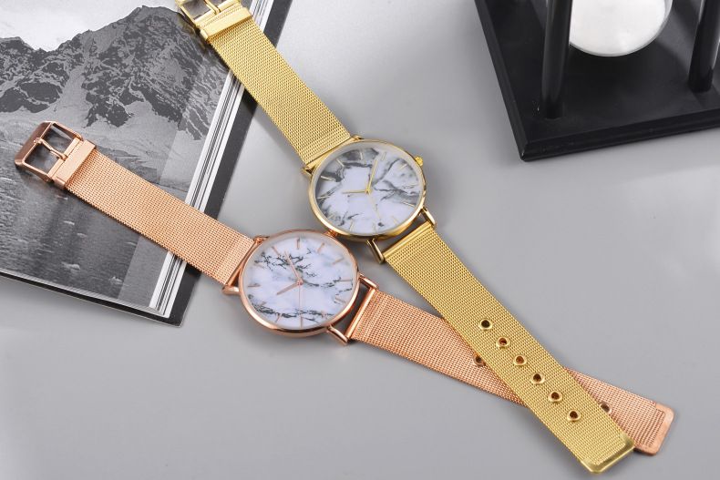 fashion marbling men's watch men's watch with mesh quartz watch men's watch_autovado.com