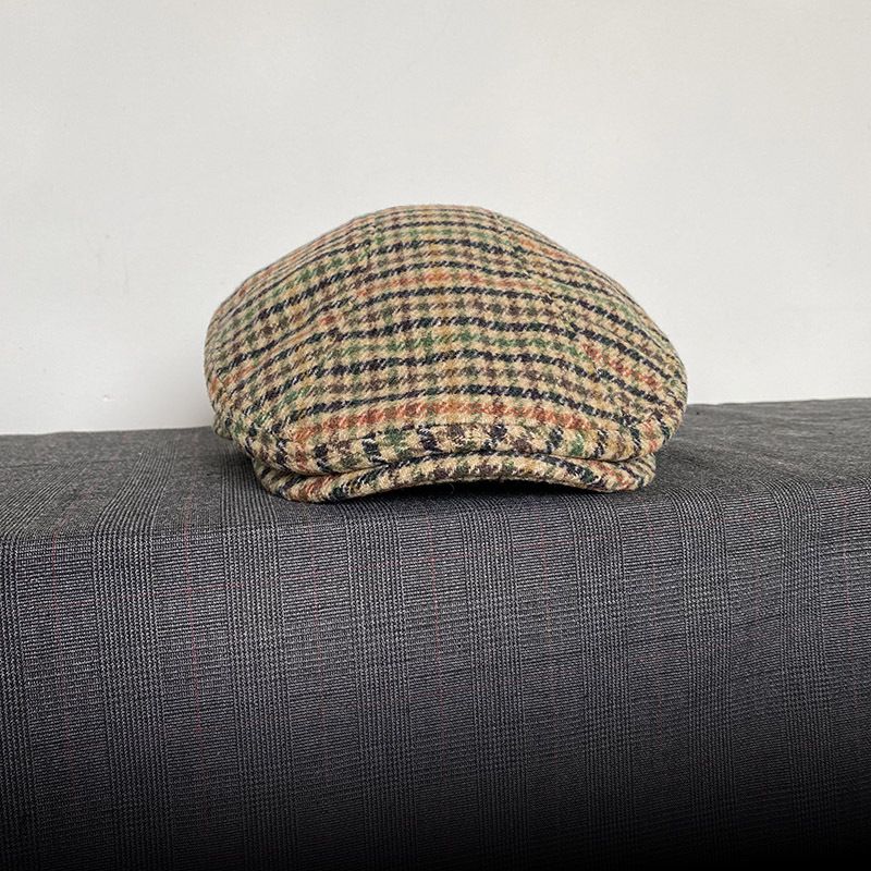Hot Sale Classic Plaid Stripe Newsboy Cap for Men Women Winter Wool Flat Ivy Vintage Gatsbay Hat Irish Outdoor Cabbie Beret BJM94_autovado.com