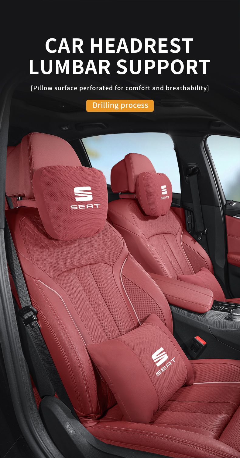 For FR Leon Ibiza Alhambra Arona Arosa Ateca Cordobe Exeo Tarraco Toledo Car Headrest Support Seat Soft Neck Pillow_autovado.com