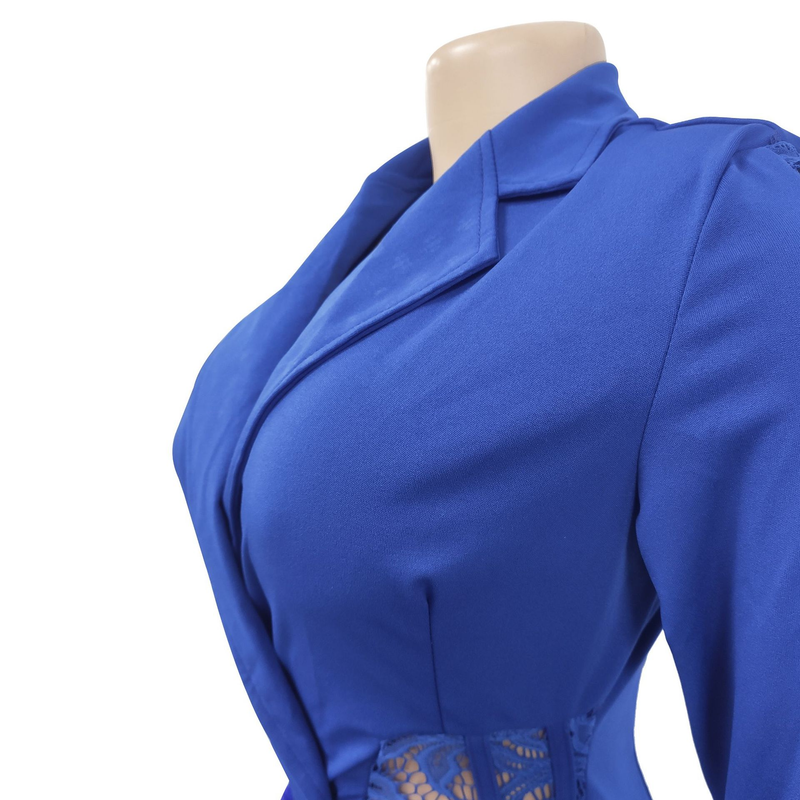 Women's fashion women's V-neck long-sleeved double-breasted tassel openwork dress_autovado.com