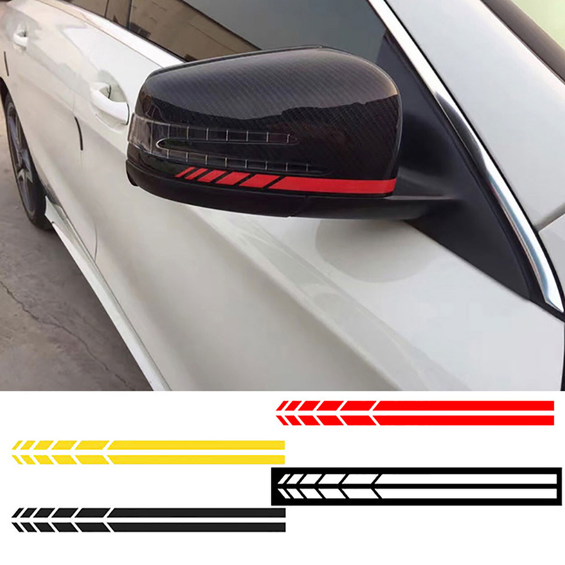 4Pcs Vehicle Rearview Sticker Auto-adhesive Eye-catching Stripe Stripe Car Sticker Rearview For Car Accessories_autovado.com