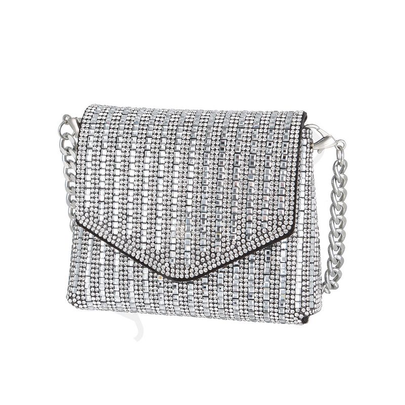 rhinestone glass small square bag mouth red envelope coin purse BlingBling multi-color women's crossbody bag_autovado.com