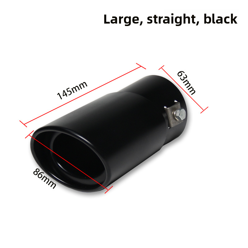 Cross-Border Wholesale Blue Tail Decoration Large Curved Straight Stainless Steel Car Exhaust Pipe Muffler_autovado.com