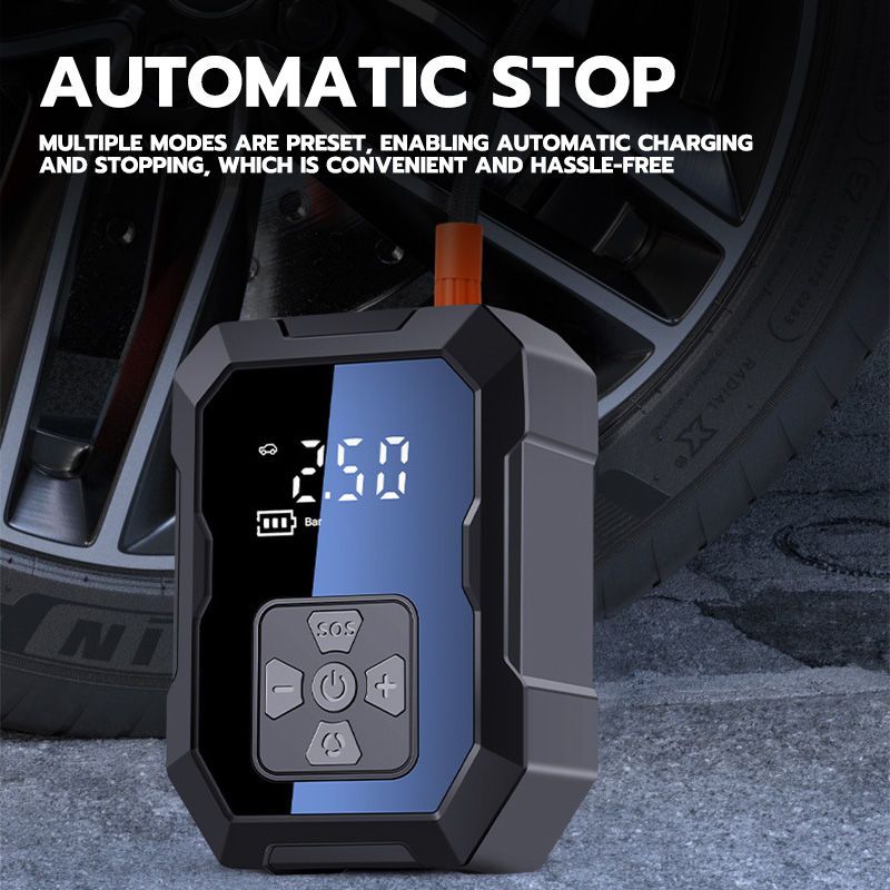 2-in-1 Power Bank Inflator Portable Tire Pump Car Jumper_autovado.com