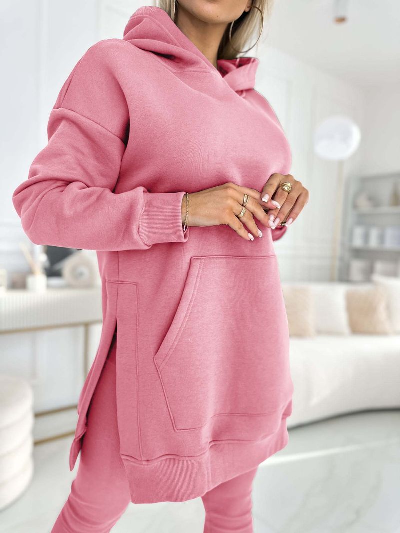 Women's Clothing sports leisure hooded sweatshirt thickened threaded leggings two piece suit_autovado.com