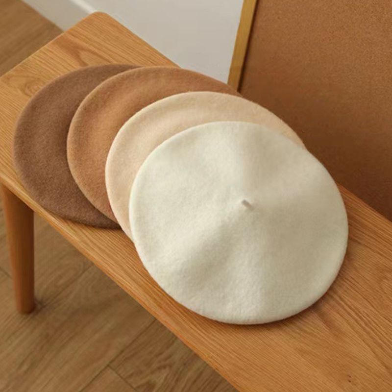 Hot Sale Stylish Chic Solid For Work And Party Winter Wool Hat Beret Hats Daily_autovado.com
