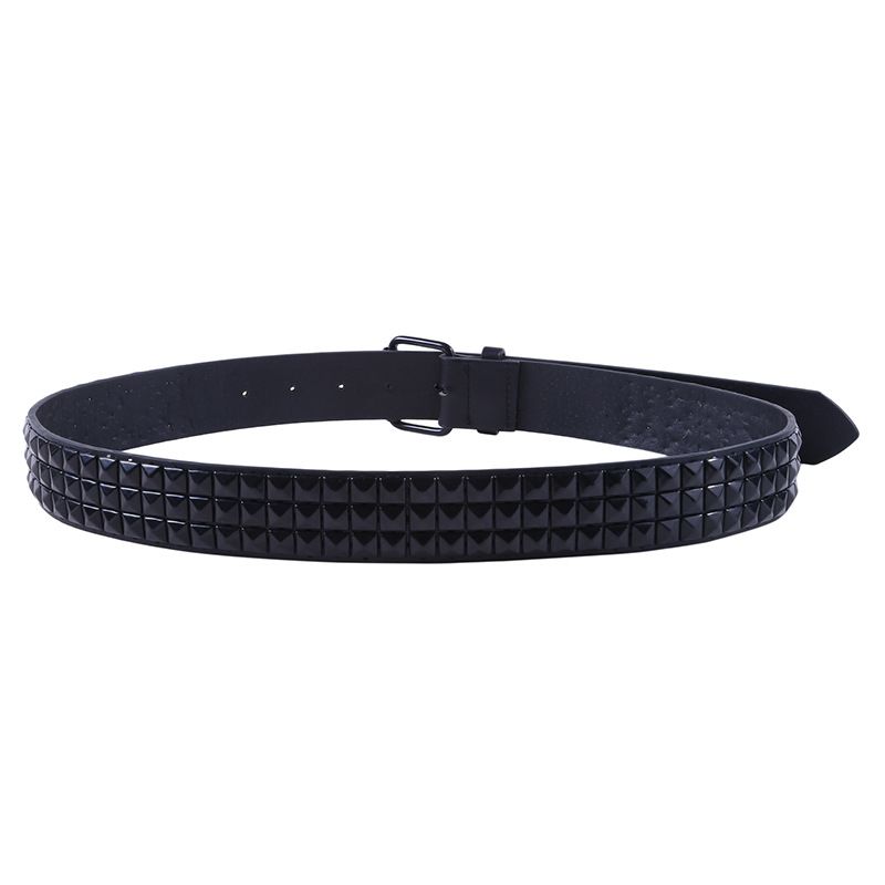 HOT Shiny Pyramid Fahion Rivet Men&Women' Studded Belt Punk Rock With Pin Buckle Hardware Jean Deigner Female Wait_autovado.com