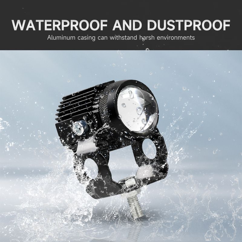 LED motorcycle headlights near and far two-color light strong flash headlights_autovado.com
