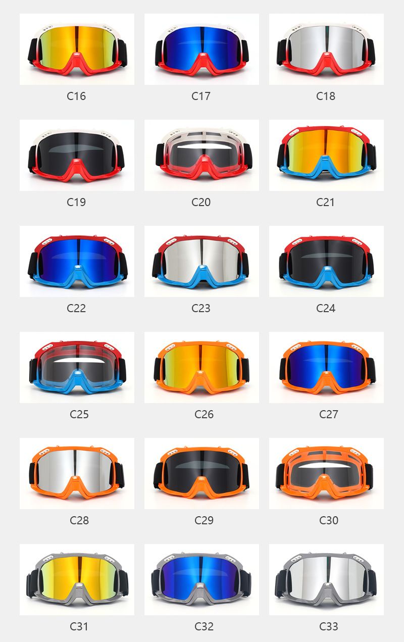 Motorcycle Goggles Off-Road Bike Windproof Sunglasses For Mountain Cycling Motocross Helmet Visor With Interchangeable Lenses_autovado.com