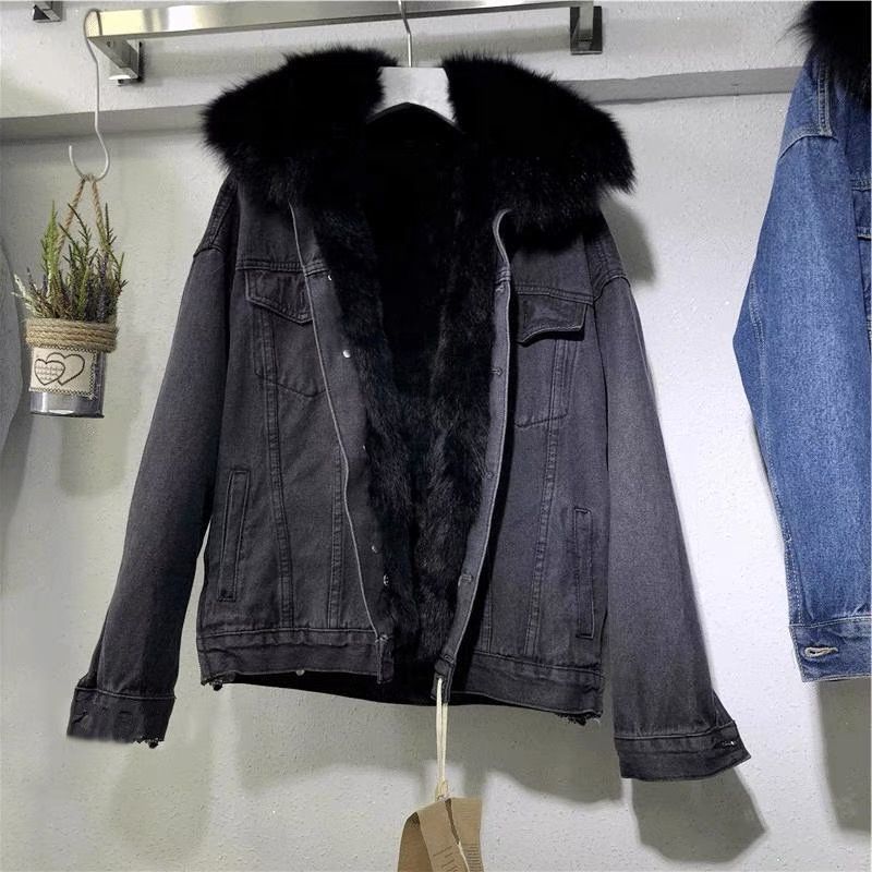 Women's all-in-one loose and fluffy padded jacket_autovado.com