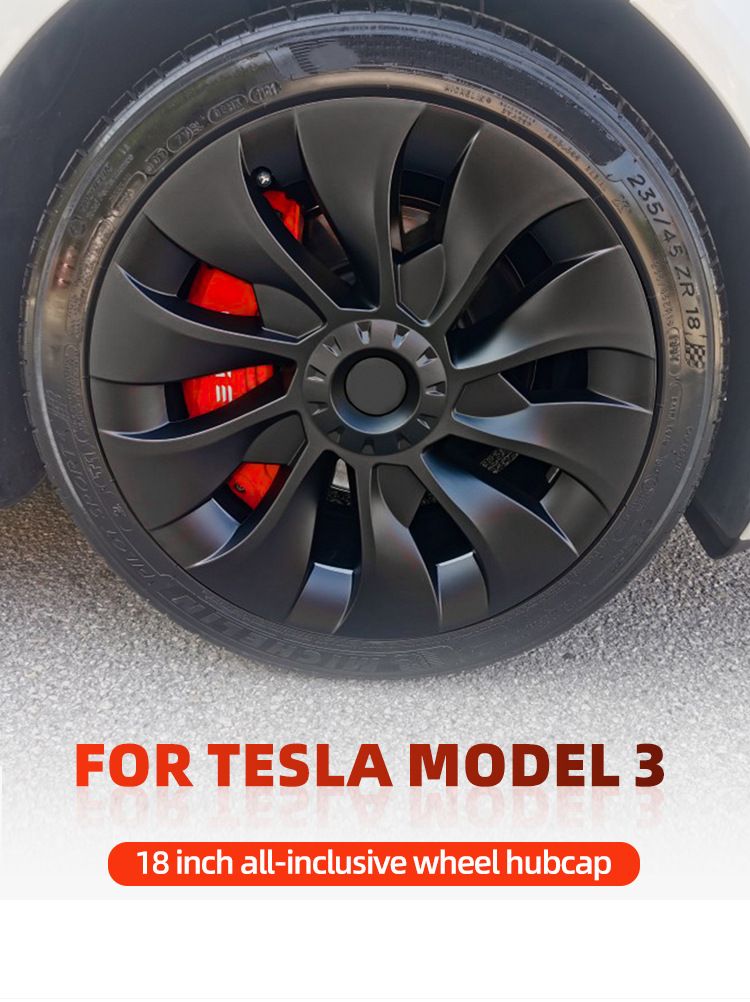 4-piece Set Of Suitable For Tesla Model 3 18inch Replacement Hub Caps 2018-2021_autovado.com