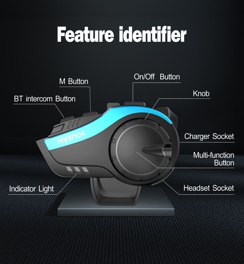 Classic cross-border HY02 helmet headset motorcycle helmet bluetooth headset helmet bluetooth headset 6 people 2K meters_autovado.com