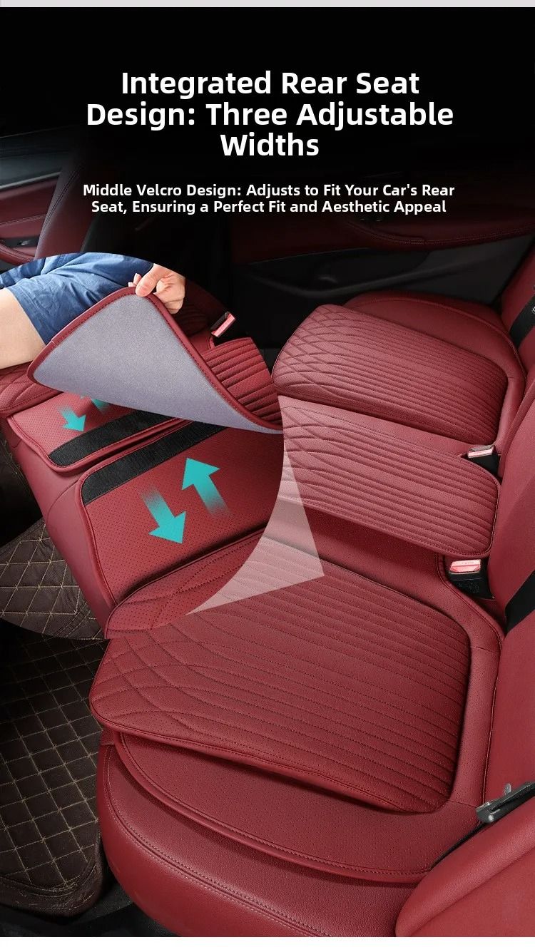 New Breathable Nappa Leather Non-slip Car Sponge High Rebound Pad Cushion Four Seasons Universal Auto Seat_autovado.com