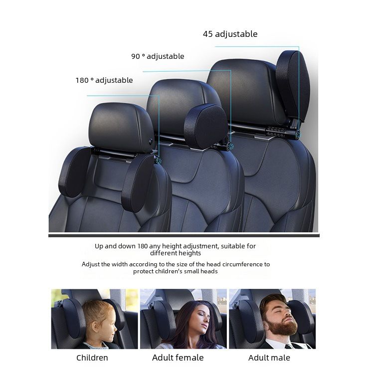 General Motors Headrest Side Sleep Neck Pillow Adjustable Children U-shaped Memory Foam Neck Pillow Side_autovado.com