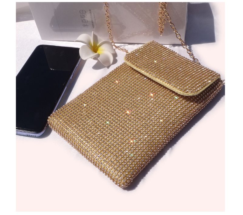 Evening Bags Diamond-encrusted Mobile Phone Bag Women's Crossbody Bag Chain Shoulder Bag Advanced Sense Vertical Evening Small Bag_autovado.com
