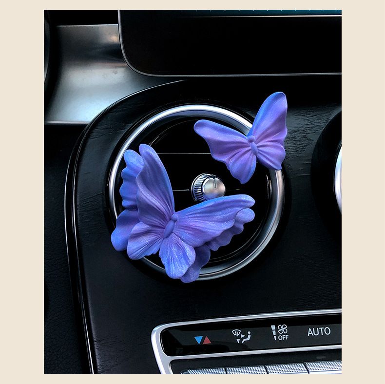 High grade butterfly air outlet decoration car aromatherapy car perfume fragrance flower diffuser stone car interior decoration_autovado.com