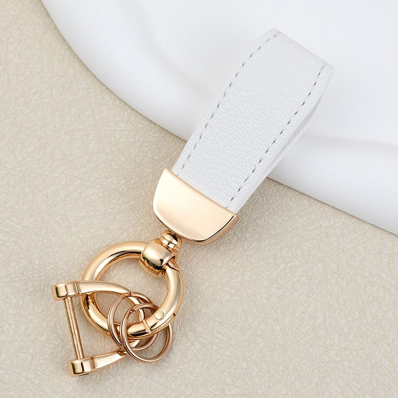 Men's Car Leather Keychain Candy Color Couple Key Pendant Sheep Pattern Bracelet Genuine Leather DIY Bag Pendant_autovado.com