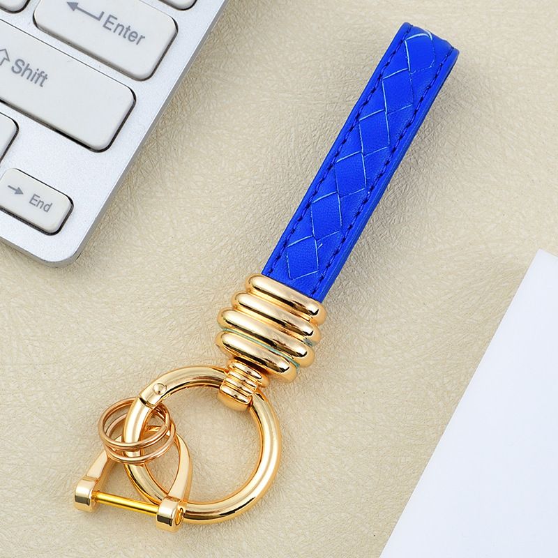 Exquisite Diamond Leather Car Key Ring Creative Couple Key Ring_autovado.com