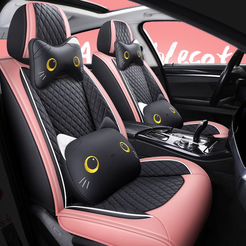 Car seat cushion four seasons universal fully surrounded cute seat cover goddess seat cushion all-inclusive car seat cover winter car interior_autovado.com