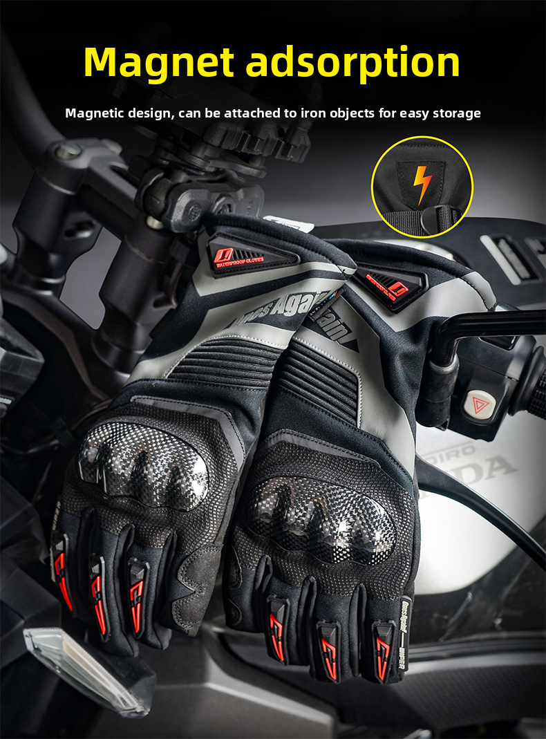 OnesAgain Motorcycle Winter Riding Gloves Men Long Waterproof Windproof Warm Women Rider Motorbike Anti-drop_autovado.com