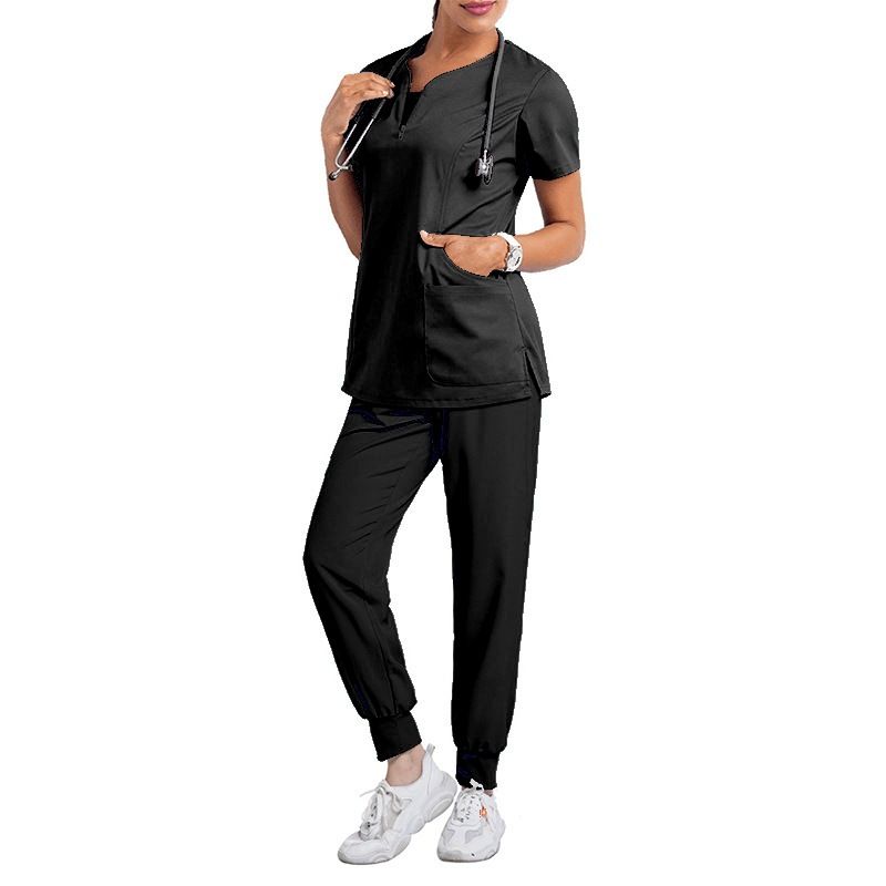 Women's ready-to-use oral dentist surgical gown split toiletry suit elastic quick-drying hospital nurse uniform_autovado.com