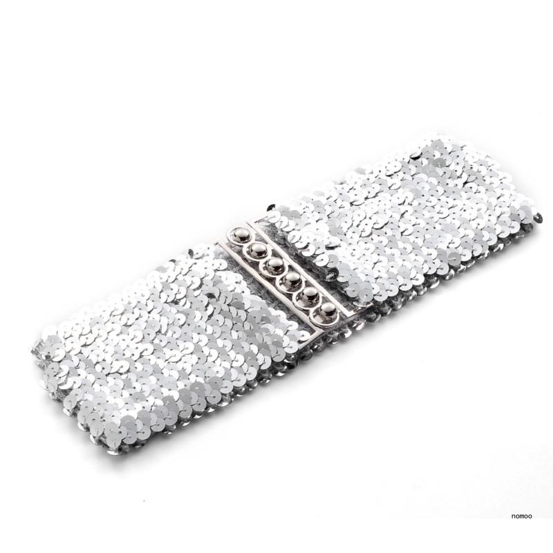 HOT Cowboy Bling Full Sequins Elastic Eye-Catching Belt for Adult_autovado.com