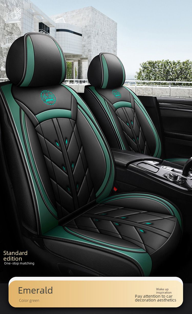 Winter Car Cushion Seat Cover Full Surrounding Four Seasons General New Leather Seat Cover Linen Leather Seat Cushion Seat Cover_autovado.com