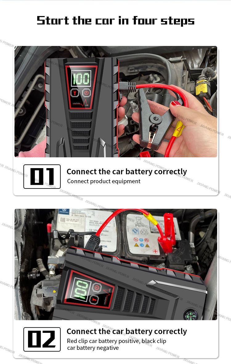Car Large Capacity Battery Jump Starter Truck Ignition Shockproof Emergency Power Bank_autovado.com