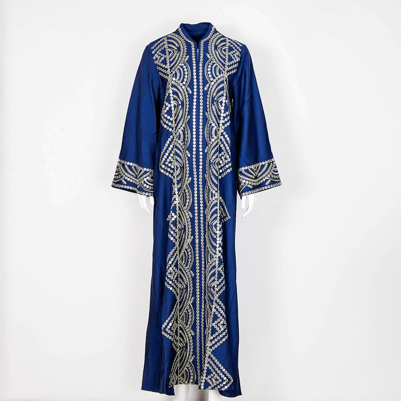 Women's Clothing Middle East Muslim robe clothing abaya women's clothing Dubai light luxury sequin embroidered evening dress_autovado.com