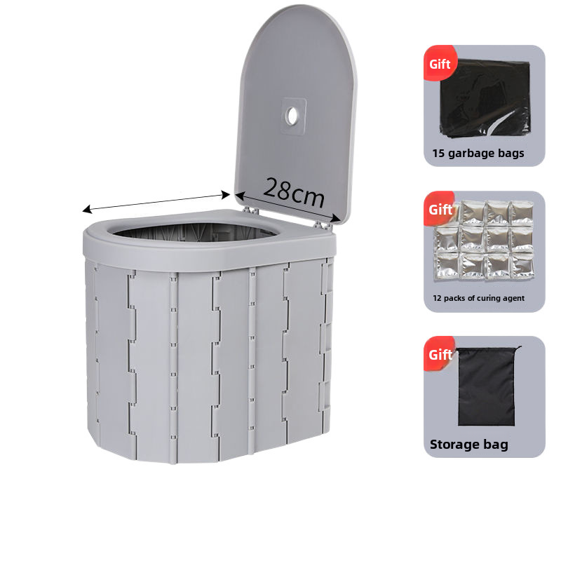 Folding Travel, Portable Adults, Emergency Car Use, Self Driving, Curing Agent For Odor Prevention, Outdoor Toilet_autovado.com