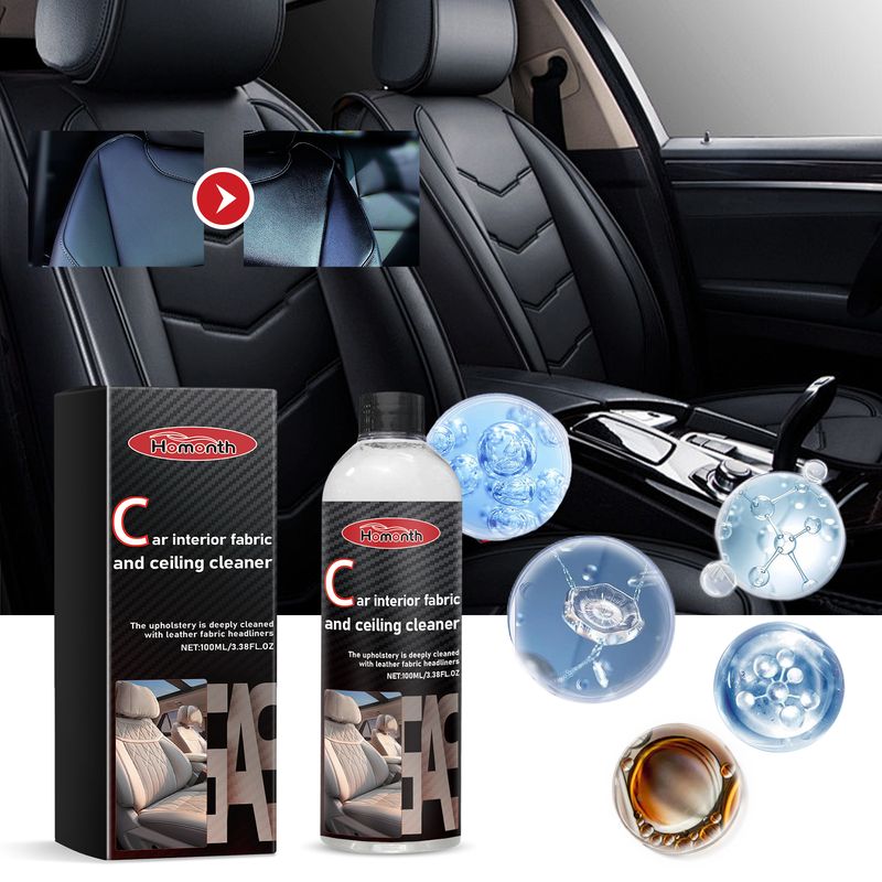 Homonth Automotive Leather Polish, Car Interior Leather Seat Leather Maintenance Refurbishment Decontamination Cleaning Agent_autovado.com