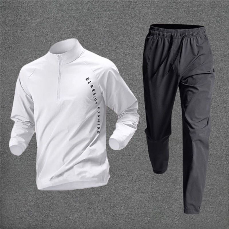 Men's Clothing training suit quick drying clothes long sleeve autumn and winter sports student cycling sports shirt top running jacket sports suit_autovado.com