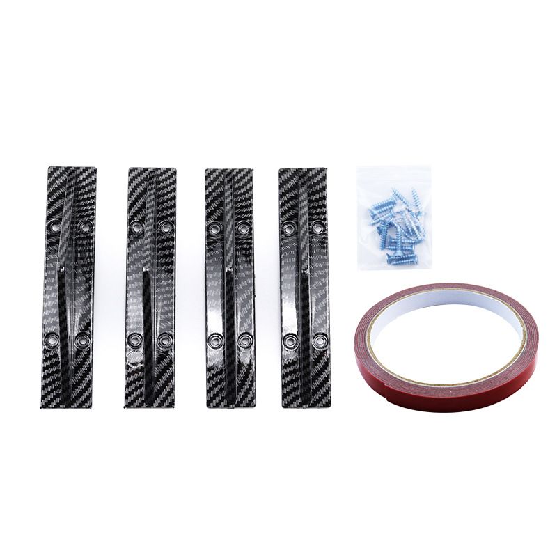 Universal Car Triangle Carbon Fiber Pattern Chassis Lip Small Surround Rear Spoiler Decorative Piece_autovado.com