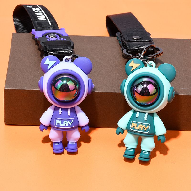Fashionable Lightning Bear Keychain Key Accessories Metal Ring Keychain Student Stationery Bag Decoration Keychain_autovado.com