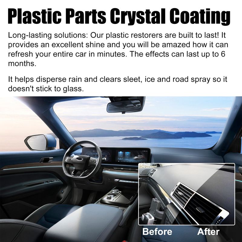 Rayhong 2pcs/setPlastic Retread Coating Automotive Interior Instrument Panel Seat Clean Dust Polishing Maintenance Coating_autovado.com