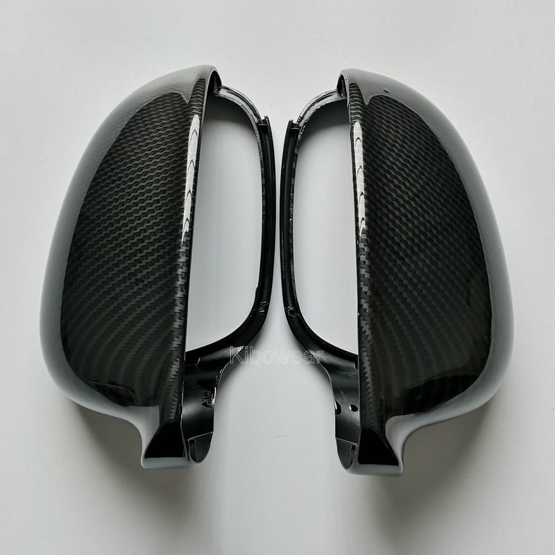 Side Wing Mirror Covers Caps For VW Golf MK5 GTI plus Passat B6 B5.5 for Jetta 5 (Carbon Look) Sharan Variant EOS for VW_autovado.com