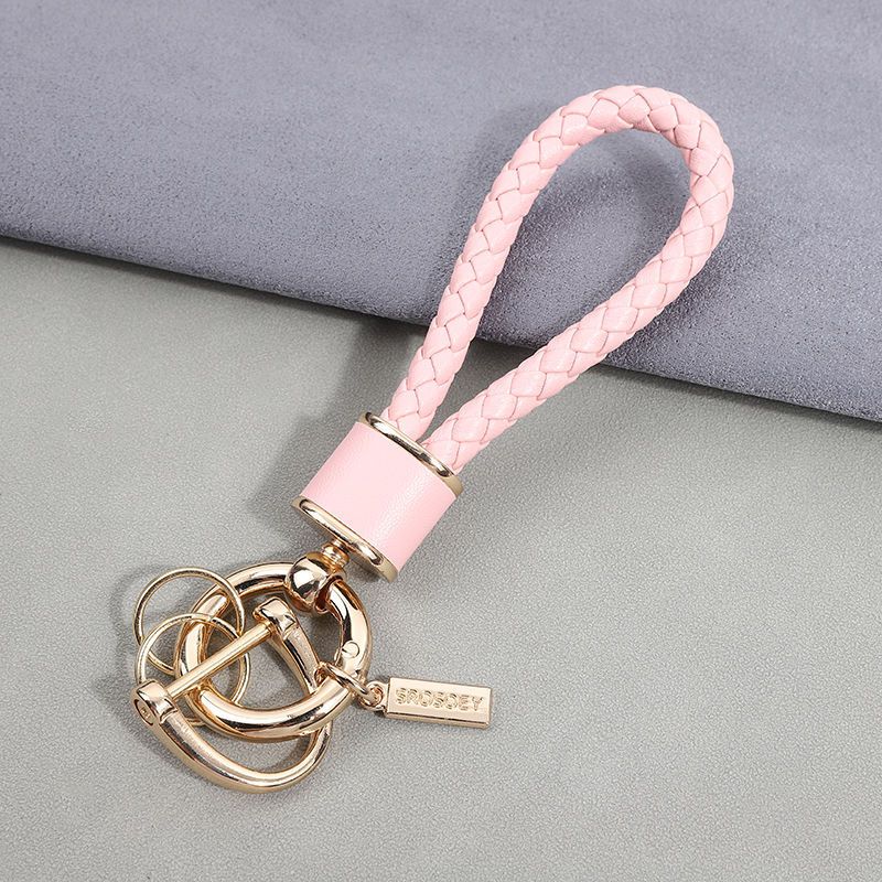 Car Key Chain Pendant Women's Men's High End Personality Creative Braided Leather Car Key Chain Cute Ins Internet Celebrity_autovado.com