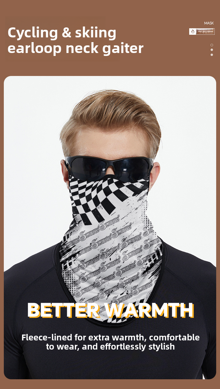 Winter Motorcycle Fleece-Lined Riding Mask Outdoor Bicycle Mountaineering Cold-Proof Ear-Hanging Triangle Scarf_autovado.com