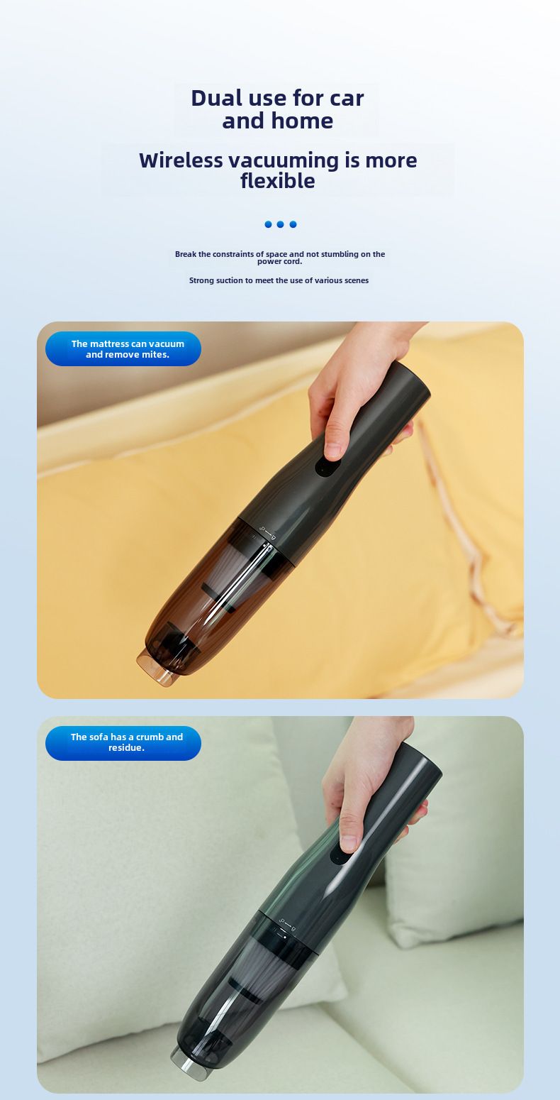 Cross-border private models sell well with large suction force, dual-purpose car vacuum cleaner, suction and blowing integrated wireless charging dust_autovado.com