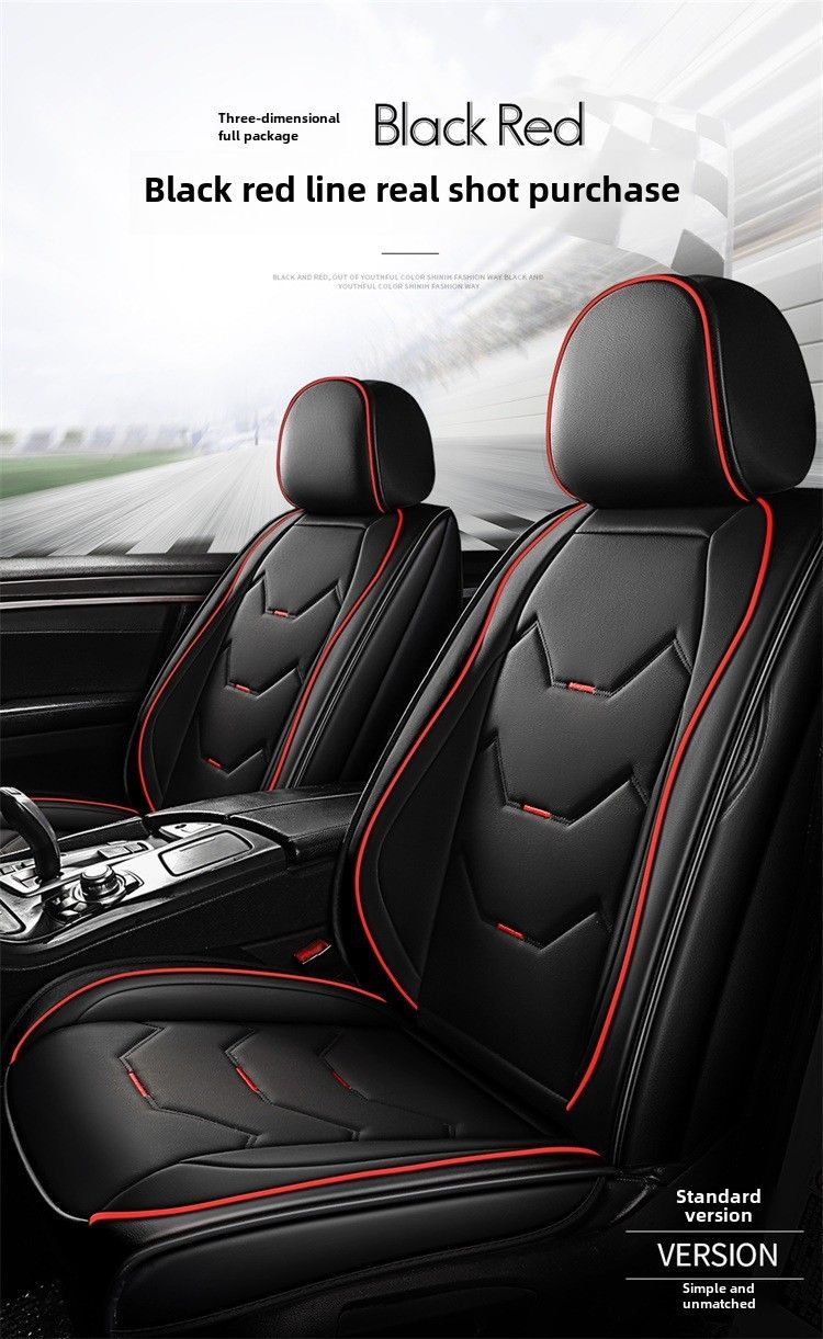 Car Cushion Four Seasons Suitable Cute All-inclusive Seat Cover Summer Full-enclosed Seat Cushion Goddess Leather Seat Cover New_autovado.com