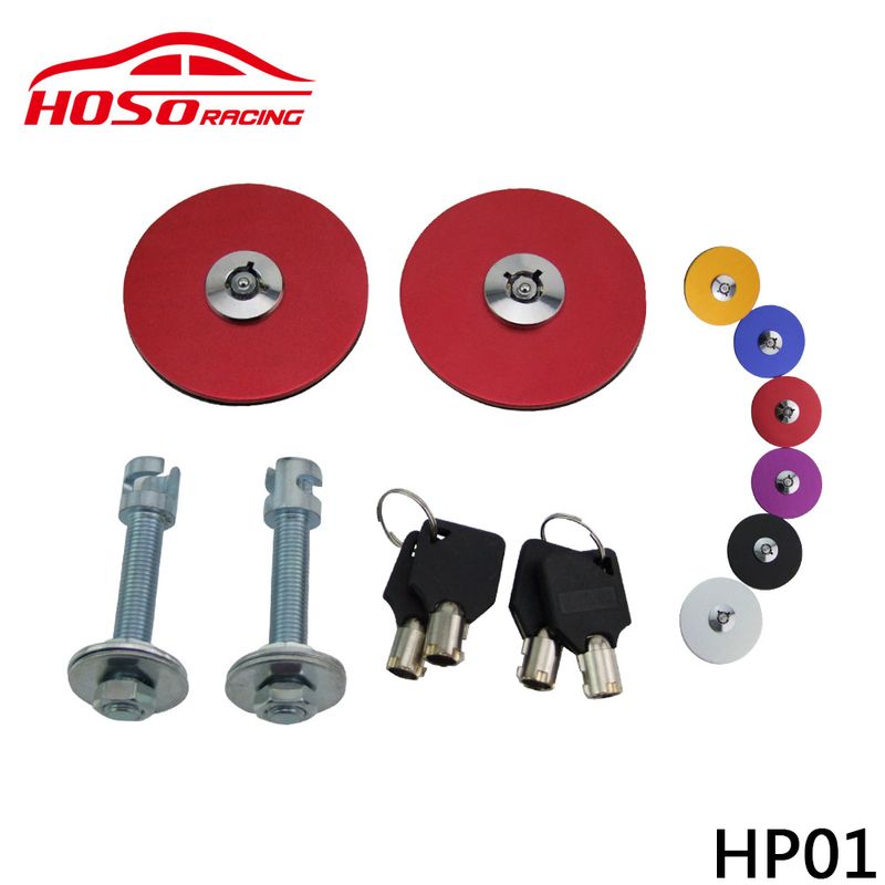 Car hood auto parts car modified hood lock aluminum alloy frosted racing modified hood lock_autovado.com