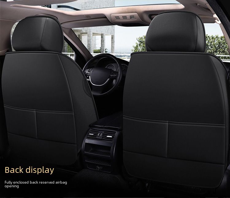 Winter Car Cushion Seat Cover Full Surrounding Four Seasons General New Leather Seat Cover Linen Leather Seat Cushion Seat Cover_autovado.com