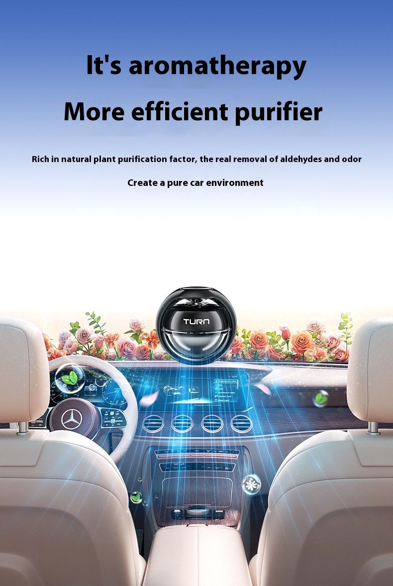 2024 New Smart Solar Car Perfume Aromatherapy Accessories Car Fragrance Interior Decoration Fragrant Fan Car Essential Oil_autovado.com
