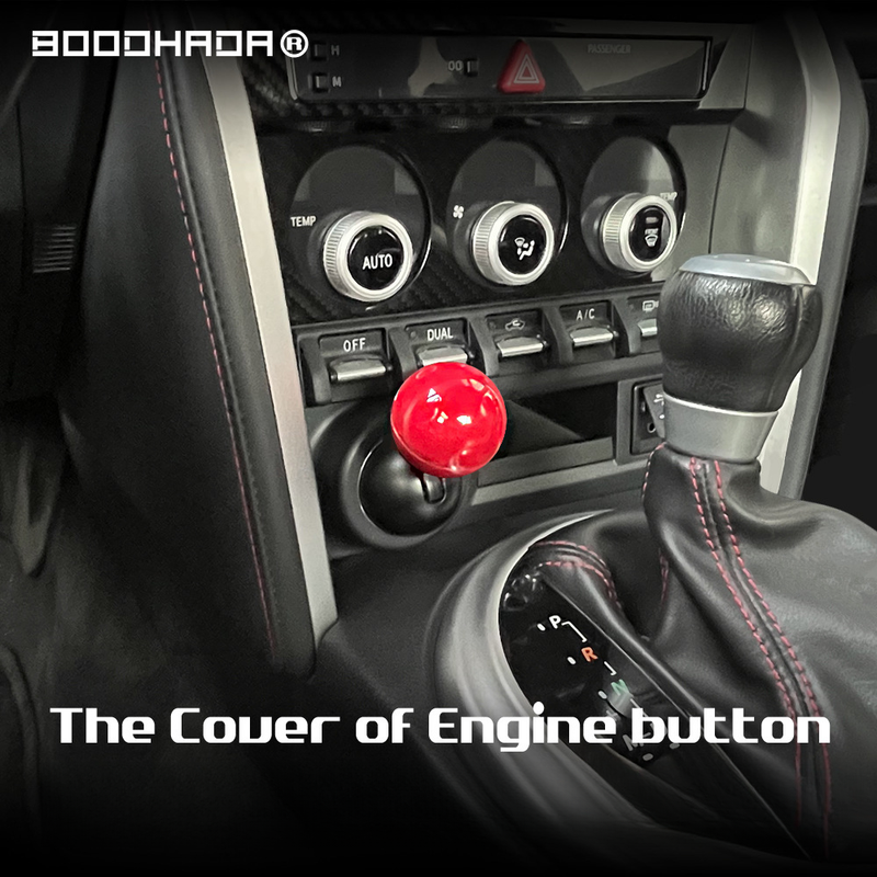 【】Liquid Cat X BOODHADA Full Metal Ball Lever Car One-Key Start Button Rocker Cover_autovado.com